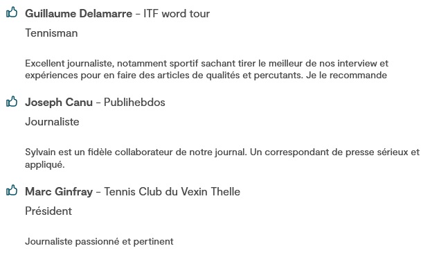 Témoignages Témoignages recommendations clients