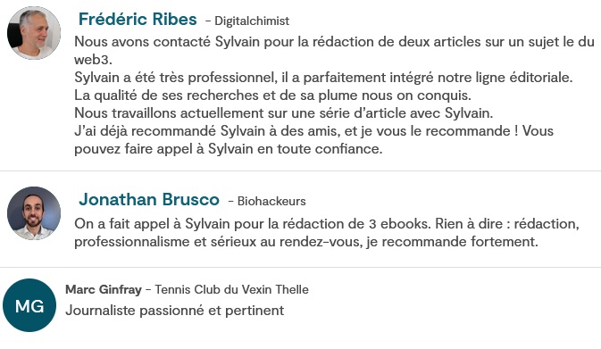 Témoignages Témoignages recommendations clients